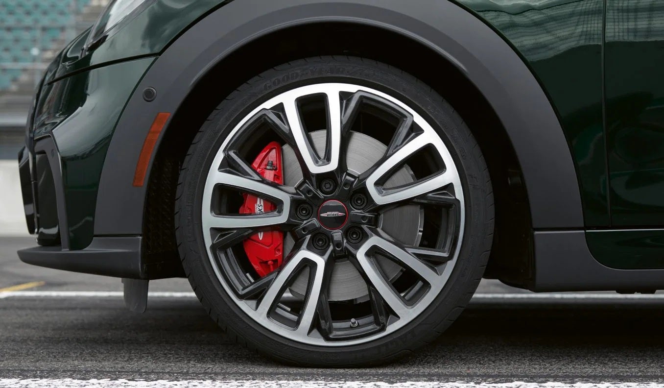 A closeup of one of the JCW wheels. | MINIDemo2 in Derwood MD
